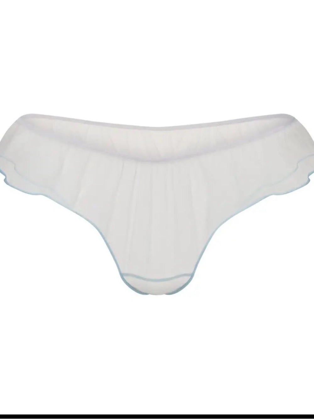SKIMS Sheer Ruffle Tulle Thong Panty